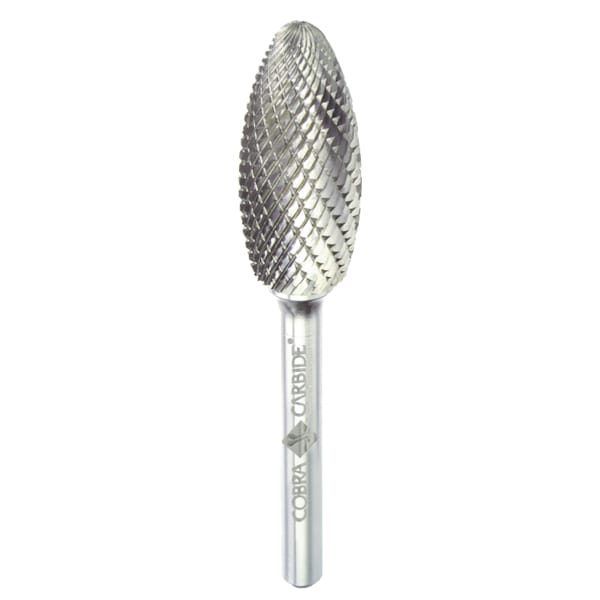 Cobra Carbide Carbide Burr, Single Cut Shape H Regular Length, SH-6, 5/8 11079 - main